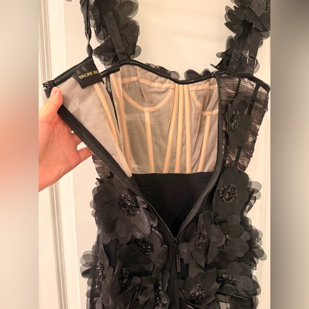 NWOT BRONX AND BANCO Rosalie Noir Gown in Black, evening maxi dress - Picture 14 of 15